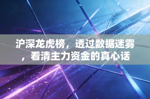 沪深龙虎榜,透过数据迷雾,看清主力资金的真心话