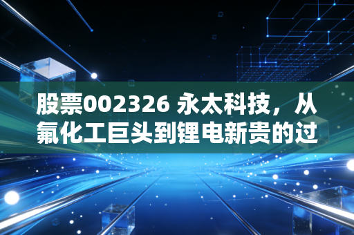 股票002326 永太科技,从氟化工巨头到锂电新贵的过山车,我们该如何面对周期的残酷?