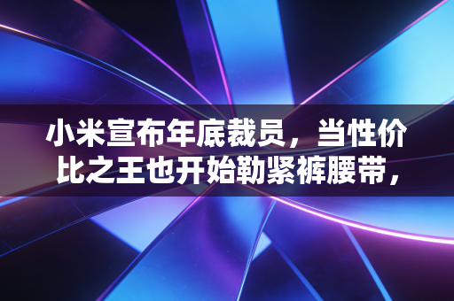小米宣布年底裁员,当性价比之王也开始勒紧裤腰带,我们该如何看懂这背后的寒意与转机?