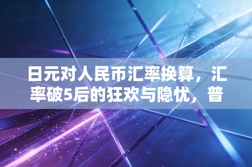 日元对人民币汇率换算，汇率破5后的狂欢与隐忧，普通人该如何应对？