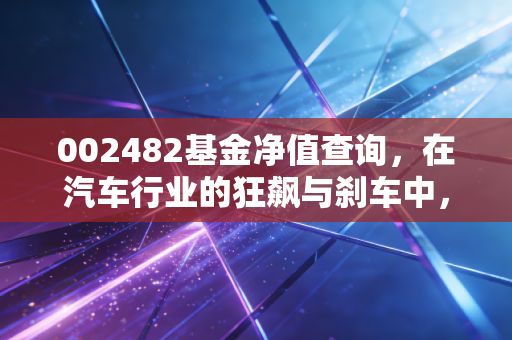 002482基金净值查询,在汽车行业的狂飙与刹车中,我们该如何拿住手中的筹码?