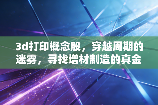 3d打印概念股,穿越周期的迷雾,寻找增材制造的真金白银