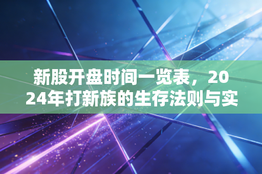 新股开盘时间一览表，2024年打新族的生存法则与实战复盘