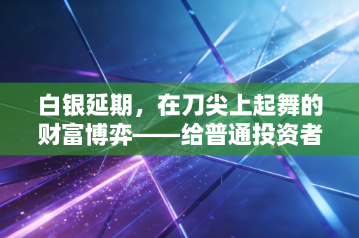 白银延期,在刀尖上起舞的财富博弈——给普通投资者的清醒剂
