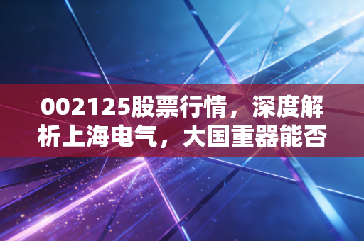 002125股票行情,深度解析上海电气,大国重器能否在资本江湖破局重生?