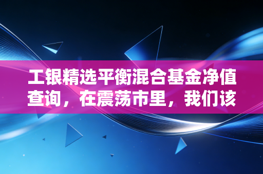 工银精选平衡混合基金净值查询,在震荡市里,我们该如何守住钱袋子?