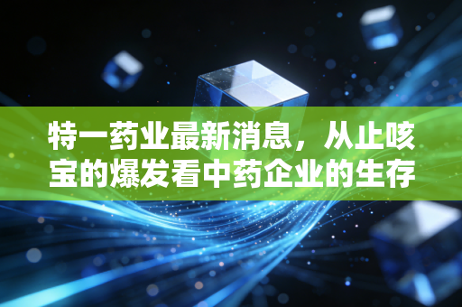 特一药业最新消息，从止咳宝的爆发看中药企业的生存哲学，业绩背后的隐忧与机遇