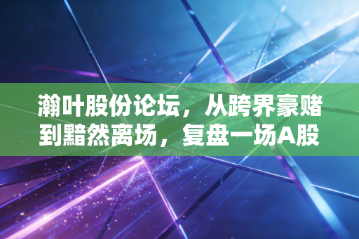 瀚叶股份论坛,从跨界豪赌到黯然离场,复盘一场A股流量泡沫的兴衰史