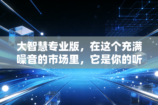 大智慧专业版,在这个充满噪音的市场里,它是你的听诊器还是扩音器?