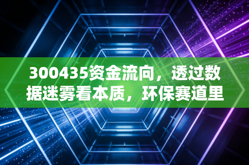 300435资金流向,透过数据迷雾看本质,环保赛道里的聪明钱到底在干什么?