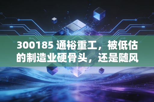 300185 通裕重工,被低估的制造业硬骨头,还是随风摇摆的周期股?