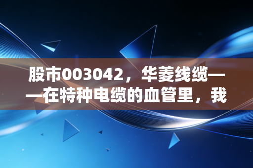 股市003042,华菱线缆——在特种电缆的血管里,我们到底在搏什么?