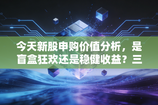 今天新股申购价值分析，是盲盒狂欢还是稳健收益？三只新股深度拆解与实战策略