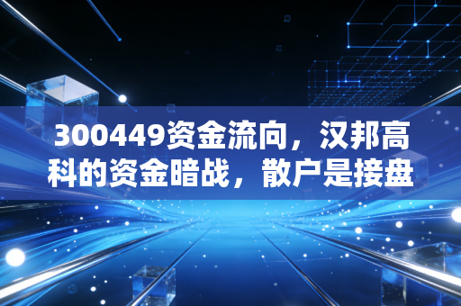 300449资金流向,汉邦高科的资金暗战,散户是接盘侠还是猎手?