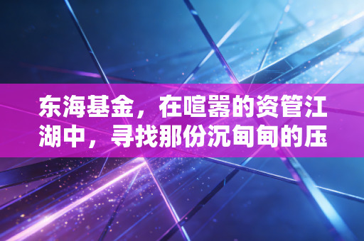 东海基金,在喧嚣的资管江湖中,寻找那份沉甸甸的压舱石