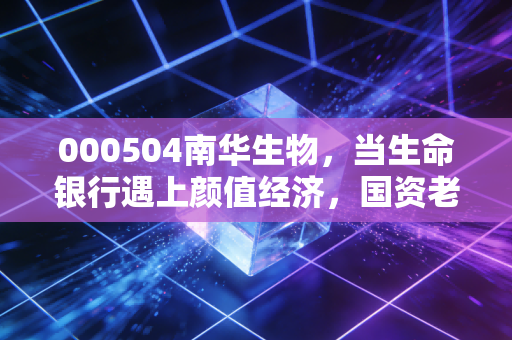 000504南华生物，当生命银行遇上颜值经济，国资老底能否撑起千亿野心？