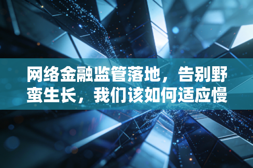 网络金融监管落地,告别野蛮生长,我们该如何适应慢下来的金融生活?