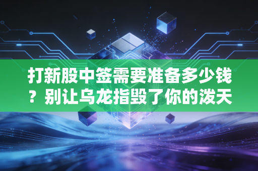 打新股中签需要准备多少钱?别让乌龙指毁了你的泼天富贵,新手缴款全攻略
