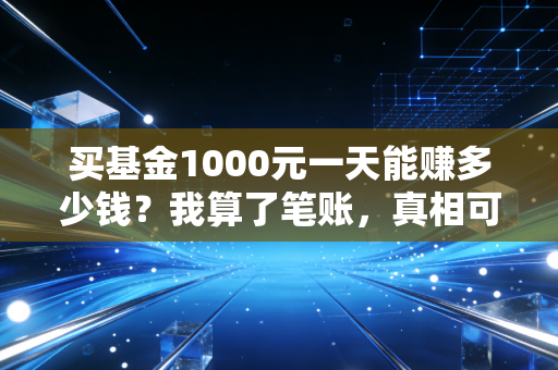 买基金1000元一天能赚多少钱？我算了笔账，真相可能和你想的不一样