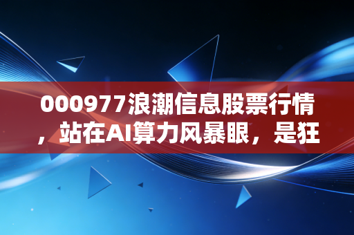 000977浪潮信息股票行情,站在AI算力风暴眼,是狂欢还是理性回归?
