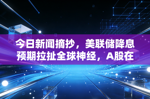 今日新闻摘抄,美联储降息预期拉扯全球神经,A股在3000点反复横跳,普通人该如何守住钱袋子?