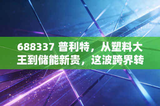 688337 普利特，从塑料大王到储能新贵，这波跨界转型到底成色几何？