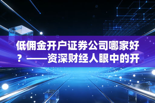 低佣金开户证券公司哪家好?——资深财经人眼中的开户避坑全攻略