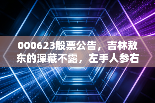 000623股票公告,吉林敖东的深藏不露,左手人参右手券商,这到底是宝藏还是鸡肋?