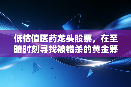 低估值医药龙头股票,在至暗时刻寻找被错杀的黄金筹码