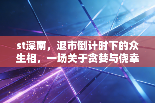 st深南,退市倒计时下的众生相,一场关于贪婪与侥幸的残酷博弈
