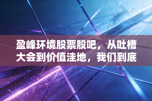 盈峰环境股票股吧,从吐槽大会到价值洼地,我们到底在期待什么?
