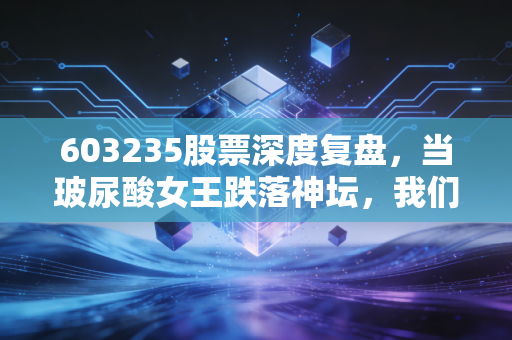 603235股票深度复盘,当玻尿酸女王跌落神坛,我们该恐慌还是贪婪?