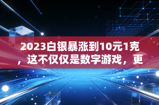 2023白银暴涨到10元1克,这不仅仅是数字游戏,更是你钱包保卫战的转折点