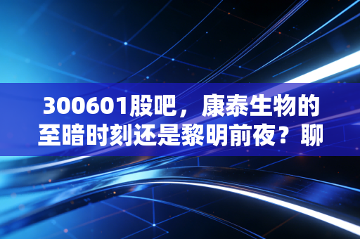 300601股吧,康泰生物的至暗时刻还是黎明前夜?聊聊疫苗股的那些事儿