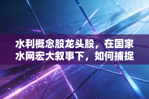 水利概念股龙头股,在国家水网宏大叙事下,如何捕捉这一波稳增长的红利?