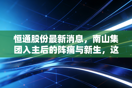 恒通股份最新消息,南山集团入主后的阵痛与新生,这只物流能源股还能上车吗?
