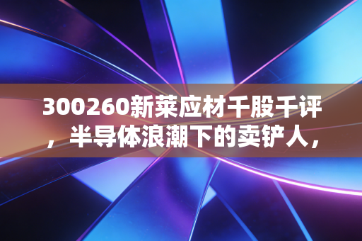 300260新莱应材千股千评，半导体浪潮下的卖铲人，是黄金坑还是深水区？