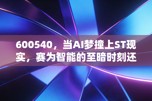 600540,当AI梦撞上ST现实,赛为智能的至暗时刻还是涅槃重生?