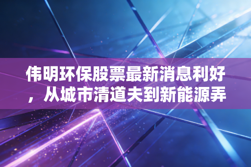 伟明环保股票最新消息利好,从城市清道夫到新能源弄潮儿,深度解析背后的投资逻辑