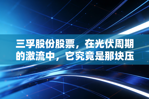 三孚股份股票，在光伏周期的激流中，它究竟是那块压舱石还是随波逐流的浮萍？