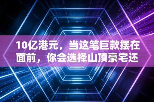 10亿港元，当这笔巨款摆在面前，你会选择山顶豪宅还是梦想独角兽？