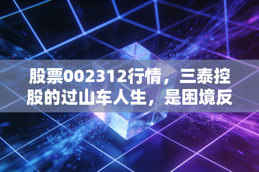股票002312行情,三泰控股的过山车人生,是困境反转还是昙花一现?