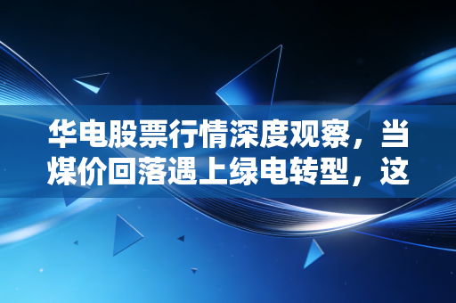 华电股票行情深度观察,当煤价回落遇上绿电转型,这只巨无霸的春天真的来了吗?