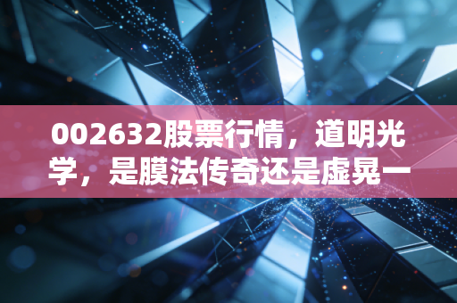002632股票行情,道明光学,是膜法传奇还是虚晃一枪?