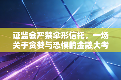 证监会严禁伞形信托,一场关于贪婪与恐惧的金融大考