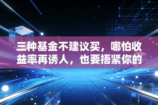 三种基金不建议买,哪怕收益率再诱人,也要捂紧你的钱袋子