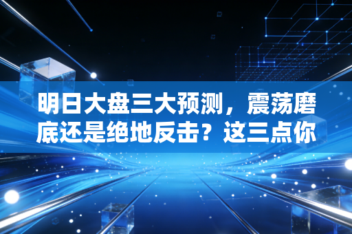 明日大盘三大预测,震荡磨底还是绝地反击?这三点你必须看懂