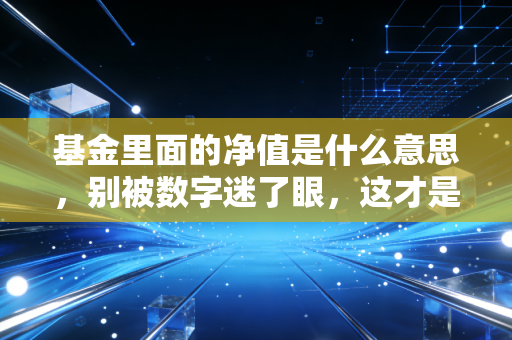 基金里面的净值是什么意思,别被数字迷了眼,这才是你赚钱的真相