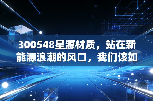 300548星源材质，站在新能源浪潮的风口，我们该如何看待这家隐形冠军？
