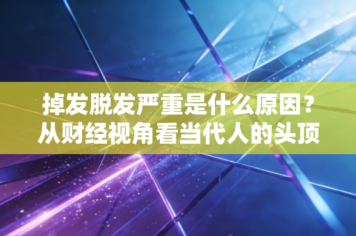 掉发脱发严重是什么原因?从财经视角看当代人的头顶危机与身体预警